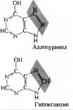 Гипоксантин формула. Аденин в гипоксантин. Гипоксантин структурная формула. Схема действия аллопуринола. Аллопуринол строение.